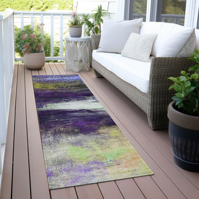 Addison Chantille ACN2016 Abstract Machine Made Transitional Purple Rug