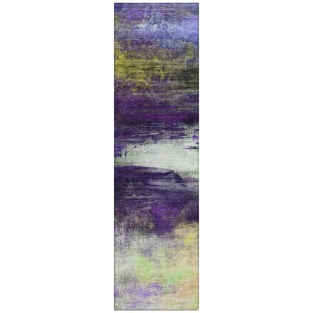 Addison Chantille ACN2016 Abstract Machine Made Transitional Purple Rug