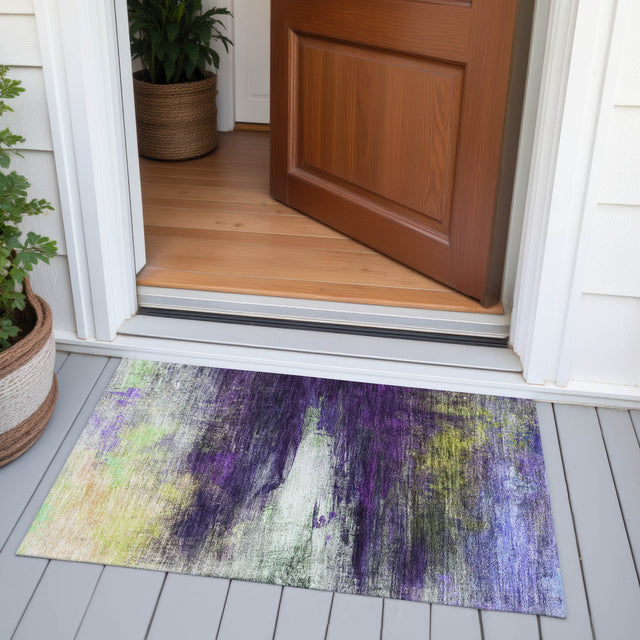 Addison Chantille ACN2016 Abstract Machine Made Transitional Purple Rug