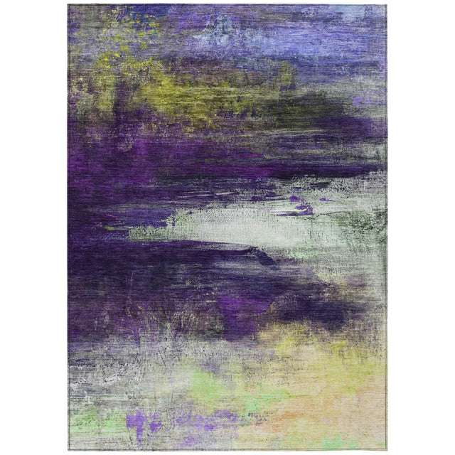 Addison Chantille ACN2016 Abstract Machine Made Transitional Purple Rug
