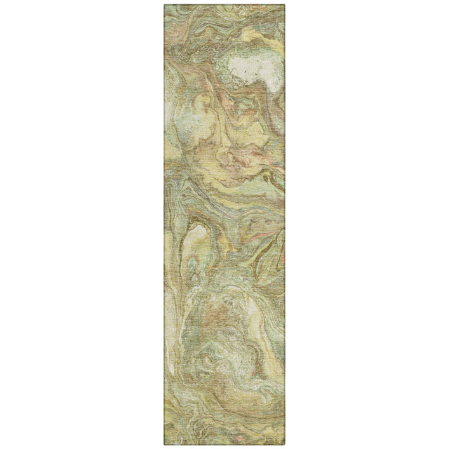 Addison Chantille ACN2017 Abstract Machine Made Transitional Gold Rug