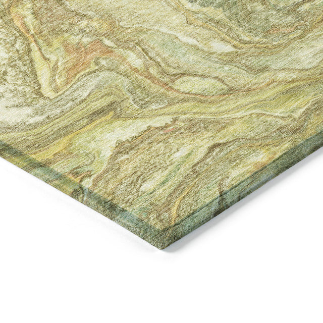 Addison Chantille ACN2017 Abstract Machine Made Transitional Gold Rug