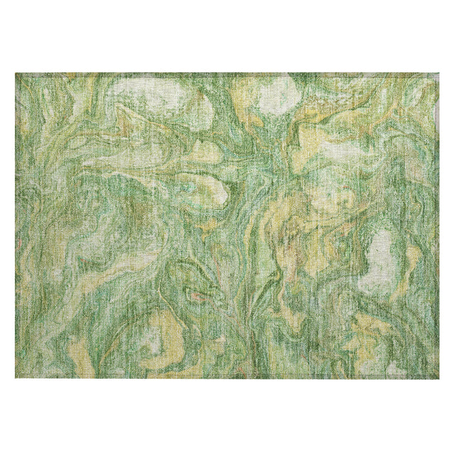 Addison Chantille ACN2017 Abstract Machine Made Transitional Green Rug