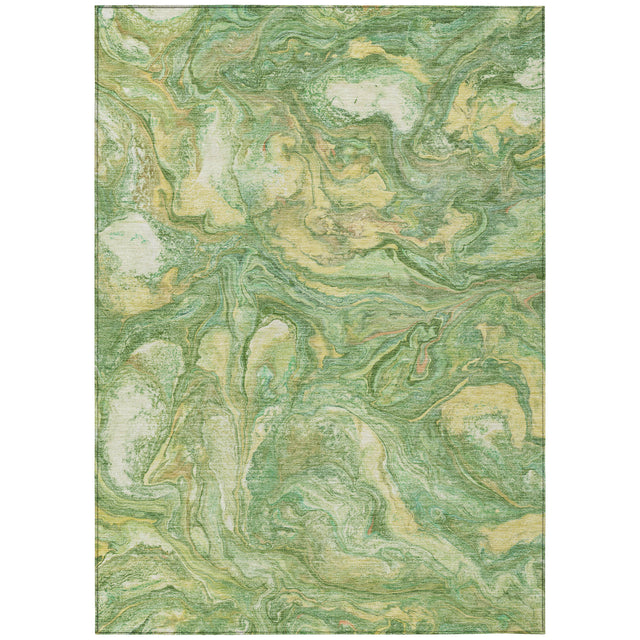 Addison Chantille ACN2017 Abstract Machine Made Transitional Green Rug