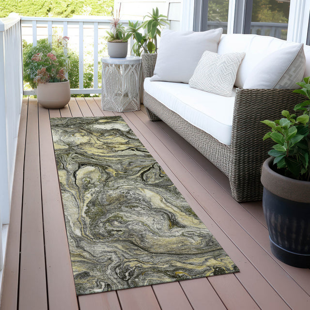 Addison Chantille ACN2017 Abstract Machine Made Transitional Pewter Rug