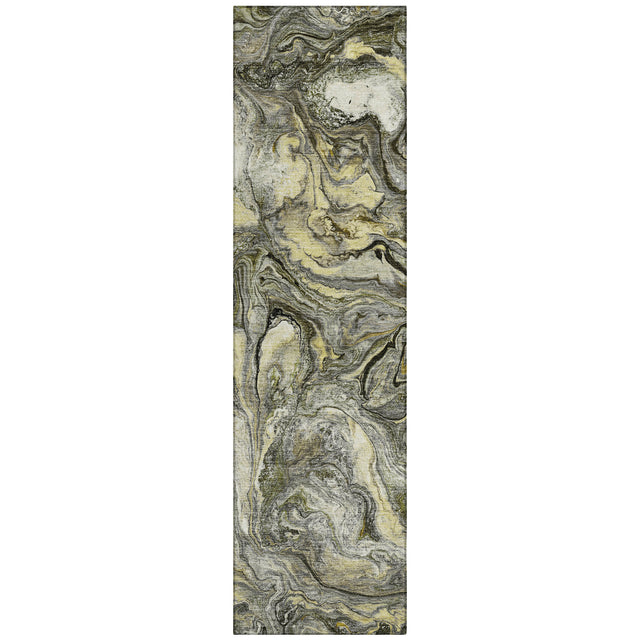 Addison Chantille ACN2017 Abstract Machine Made Transitional Pewter Rug