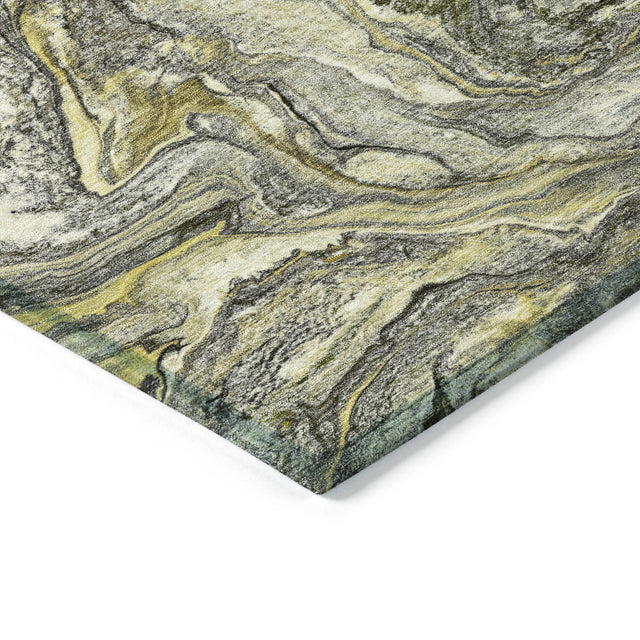 Addison Chantille ACN2017 Abstract Machine Made Transitional Pewter Rug