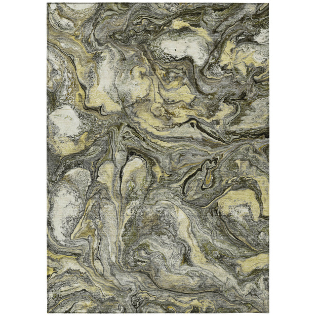 Addison Chantille ACN2017 Abstract Machine Made Transitional Pewter Rug
