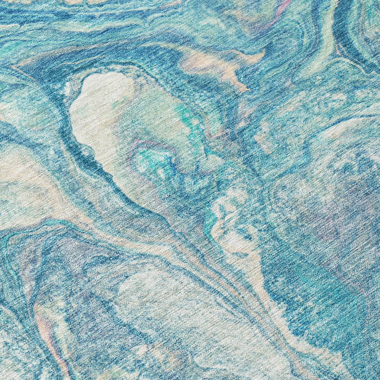 Addison Chantille ACN2017 Abstract Machine Made Transitional Teal Rug