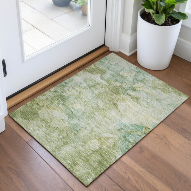 Addison Chantille ACN2018 Abstract Machine Made Transitional Aloe Rug