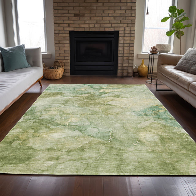 Addison Chantille ACN2018 Abstract Machine Made Transitional Aloe Rug