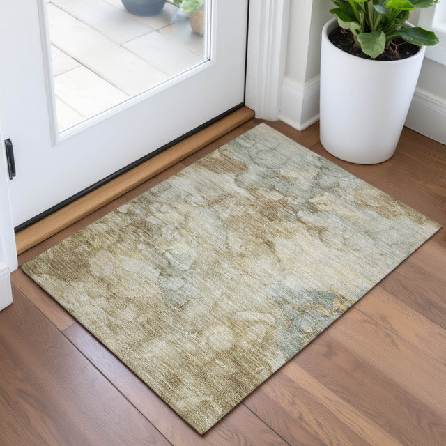 Addison Chantille ACN2018 Abstract Machine Made Transitional Beige Rug