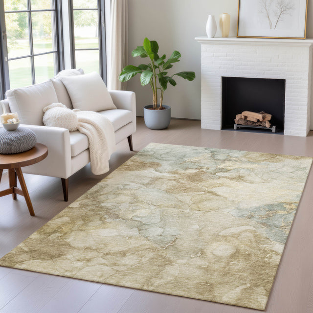 Addison Chantille ACN2018 Abstract Machine Made Transitional Beige Rug
