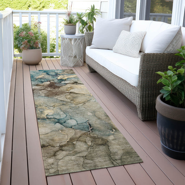 Addison Chantille ACN2018 Abstract Machine Made Transitional Brown Rug