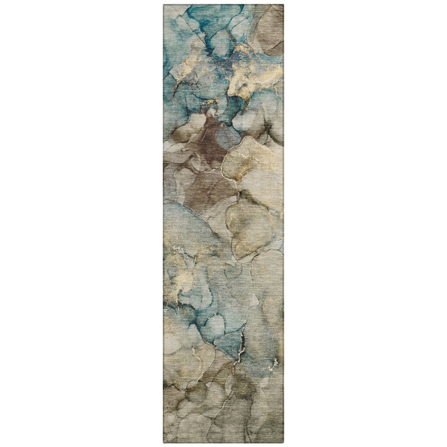 Addison Chantille ACN2018 Abstract Machine Made Transitional Brown Rug