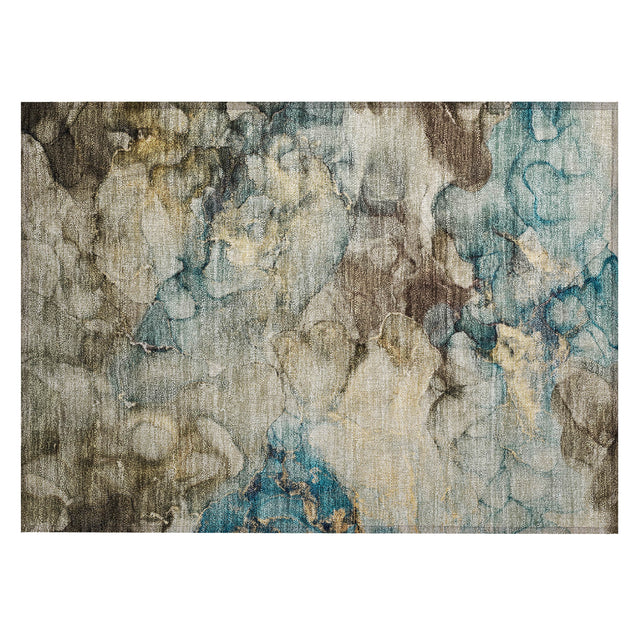 Addison Chantille ACN2018 Abstract Machine Made Transitional Brown Rug