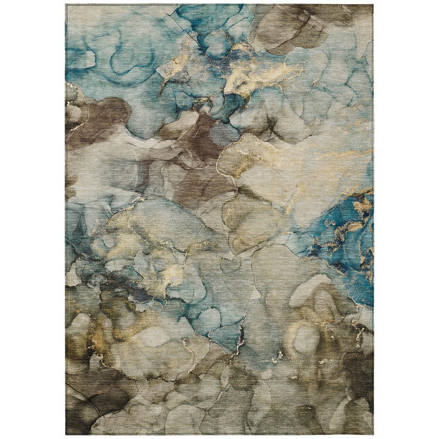Addison Chantille ACN2018 Abstract Machine Made Transitional Brown Rug
