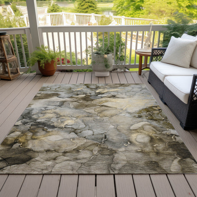Addison Chantille ACN2018 Abstract Machine Made Transitional Pewter Rug