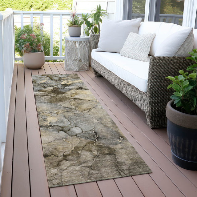 Addison Chantille ACN2018 Abstract Machine Made Transitional Pewter Rug