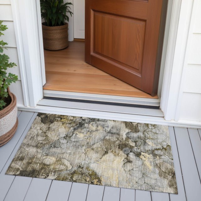 Addison Chantille ACN2018 Abstract Machine Made Transitional Pewter Rug