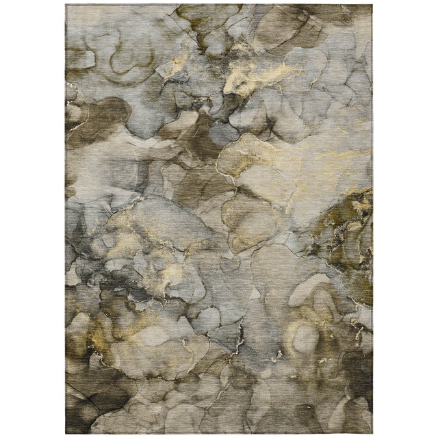 Addison Chantille ACN2018 Abstract Machine Made Transitional Pewter Rug