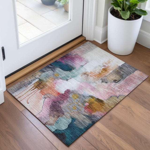 Addison Chantille ACN2019 Abstract Machine Made Transitional Blush Rug