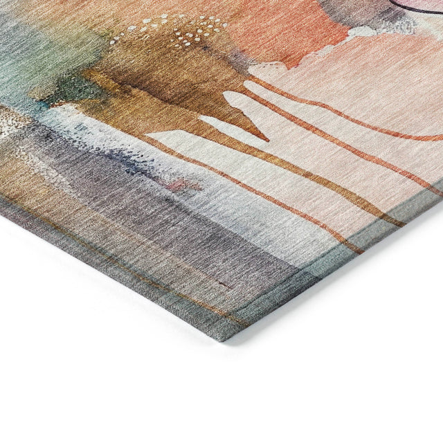 Addison Chantille ACN2019 Abstract Machine Made Transitional Blush Rug