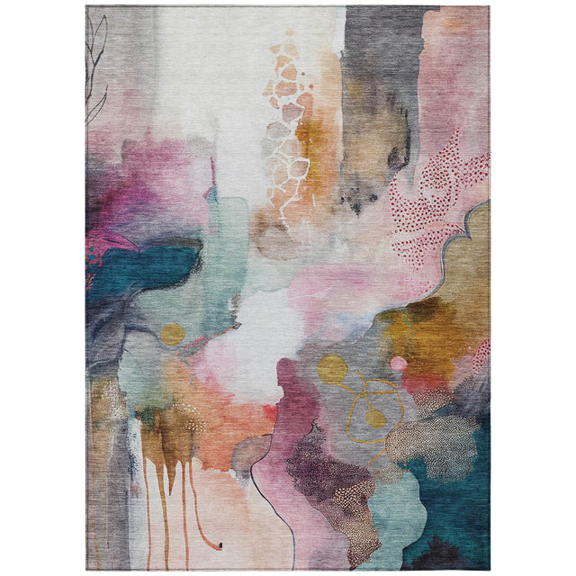 Addison Chantille ACN2019 Abstract Machine Made Transitional Blush Rug