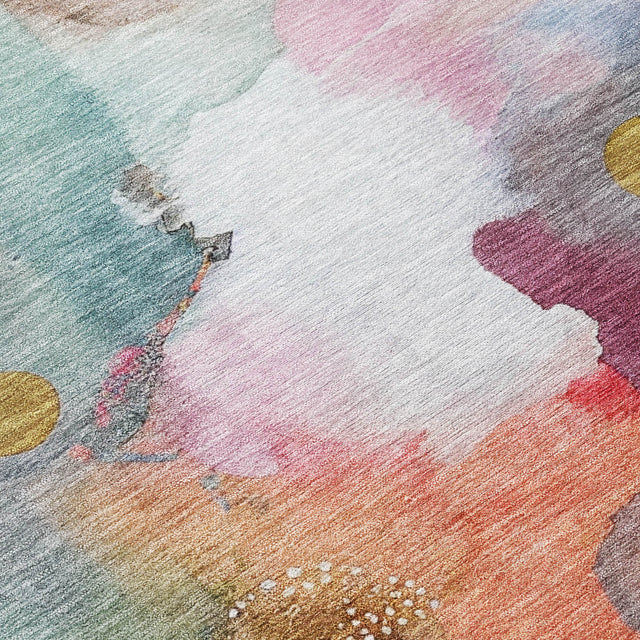 Addison Chantille ACN2019 Abstract Machine Made Transitional Blush Rug