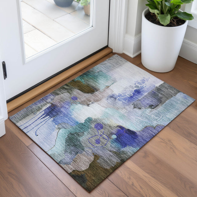 Addison Chantille ACN2019 Abstract Machine Made Transitional Brown Rug