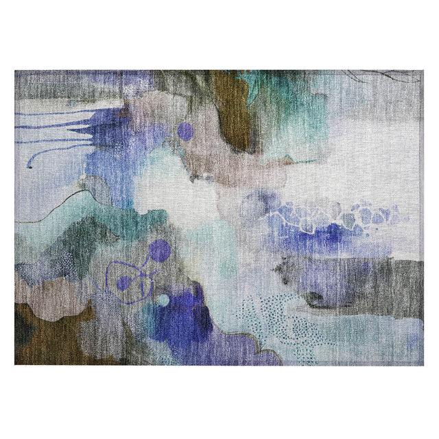 Addison Chantille ACN2019 Abstract Machine Made Transitional Brown Rug