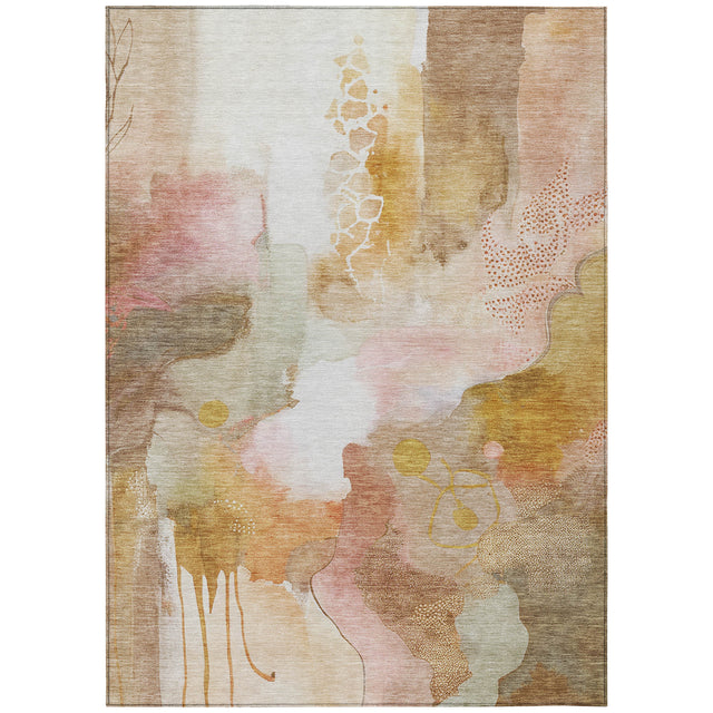 Addison Chantille ACN2019 Abstract Machine Made Transitional Mauve Rug