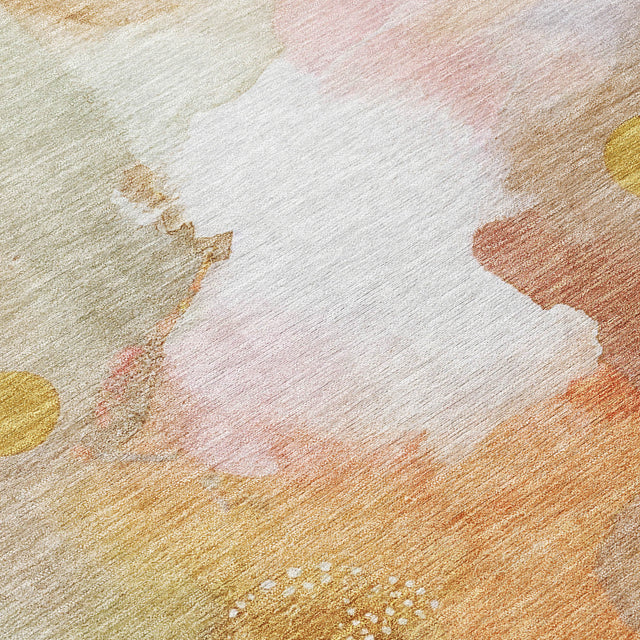 Addison Chantille ACN2019 Abstract Machine Made Transitional Mauve Rug