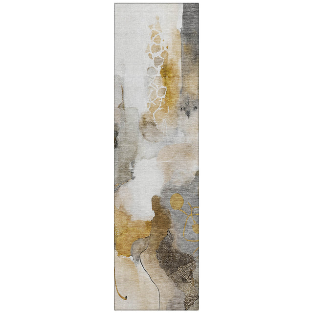 Addison Chantille ACN2019 Abstract Machine Made Transitional Mocha Rug