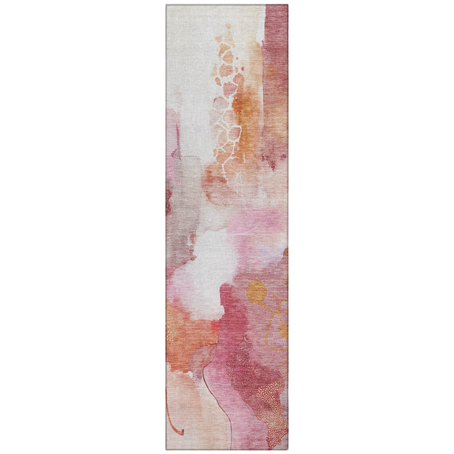 Addison Chantille ACN2019 Abstract Machine Made Transitional Pink Rug