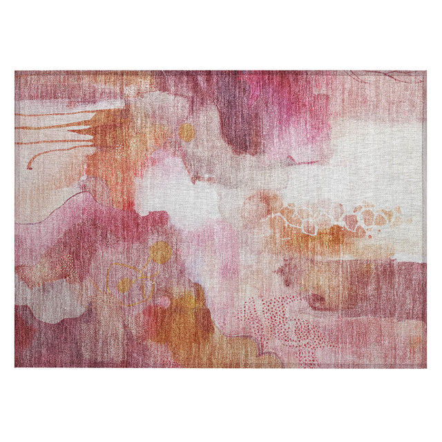 Addison Chantille ACN2019 Abstract Machine Made Transitional Pink Rug