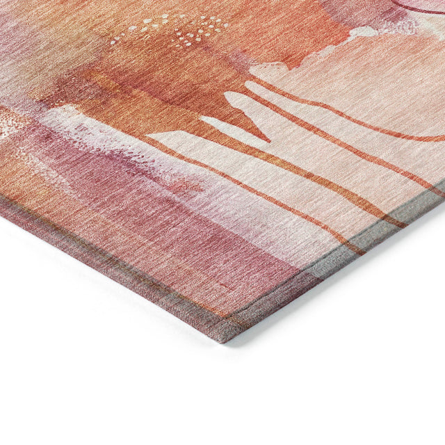 Addison Chantille ACN2019 Abstract Machine Made Transitional Pink Rug