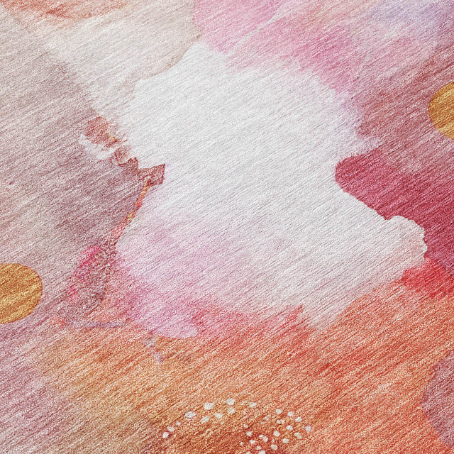 Addison Chantille ACN2019 Abstract Machine Made Transitional Pink Rug