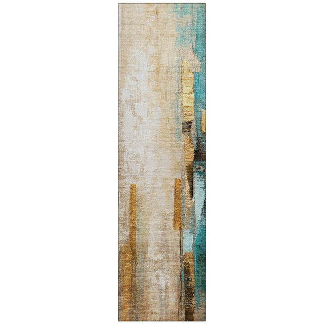 Addison Chantille ACN2020 Abstract Machine Made Transitional Beige Rug