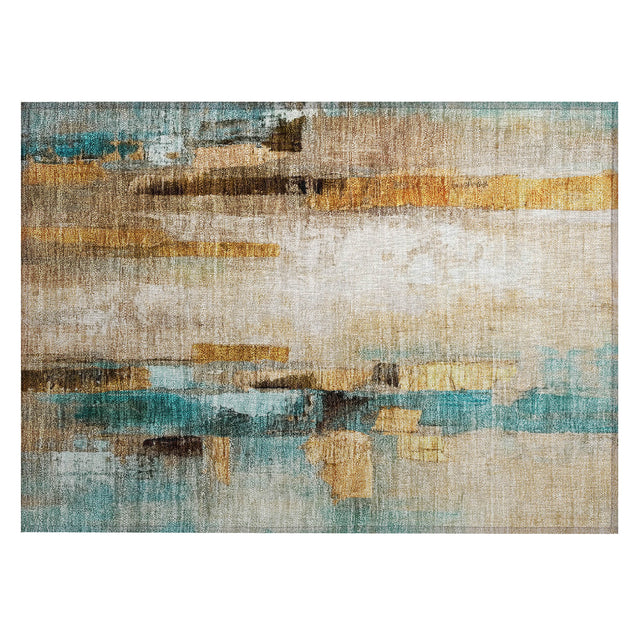 Addison Chantille ACN2020 Abstract Machine Made Transitional Beige Rug