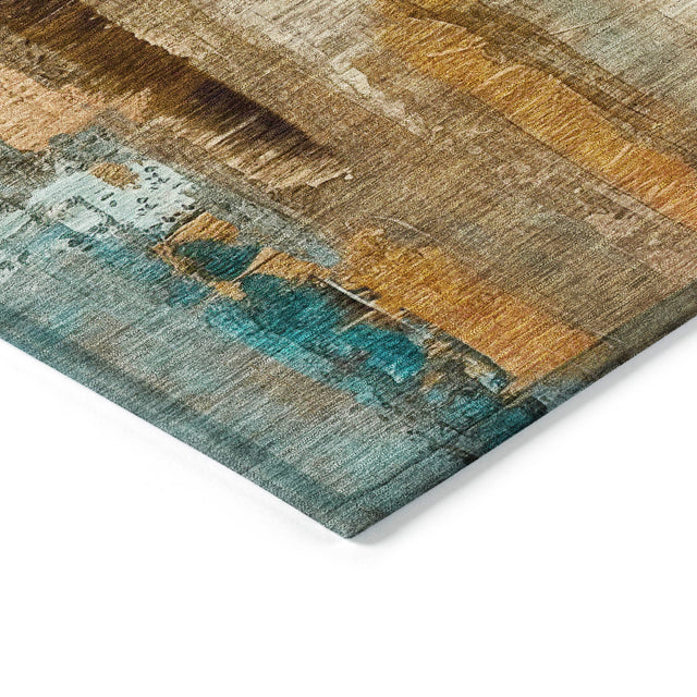 Addison Chantille ACN2020 Abstract Machine Made Transitional Beige Rug