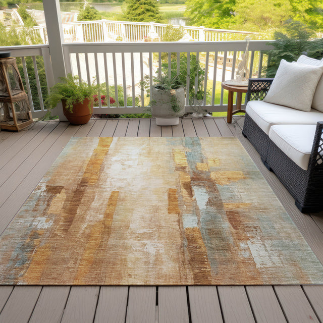 Addison Chantille ACN2020 Abstract Machine Made Transitional Copper Rug