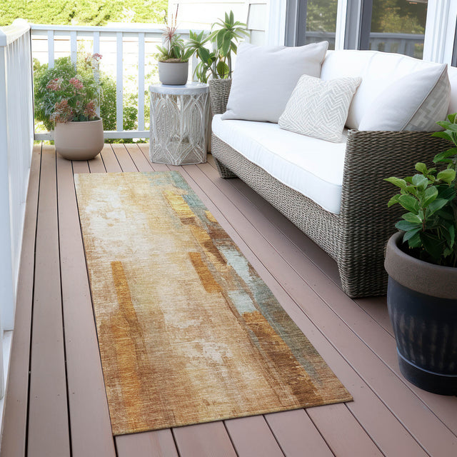 Addison Chantille ACN2020 Abstract Machine Made Transitional Copper Rug