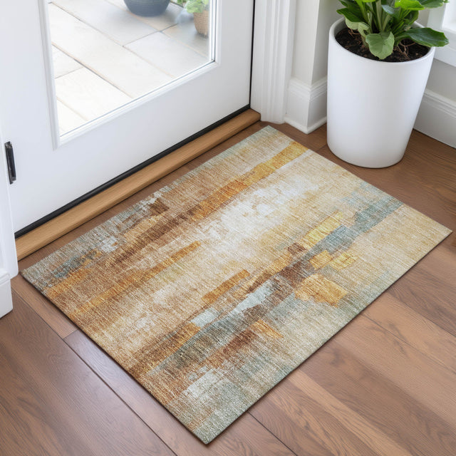 Addison Chantille ACN2020 Abstract Machine Made Transitional Copper Rug