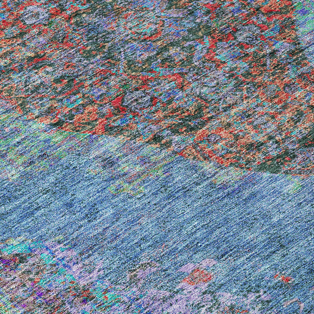 Addison Chantille ACN2021 Border Machine Made Traditional Blue Rug