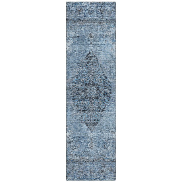 Addison Chantille ACN2021 Border Machine Made Traditional Denim Rug