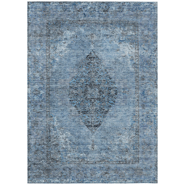 Addison Chantille ACN2021 Border Machine Made Traditional Denim Rug