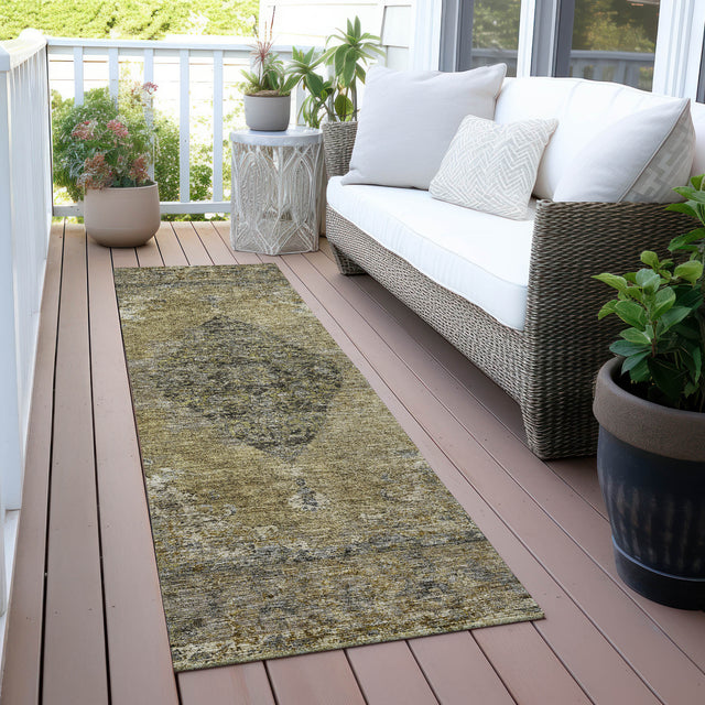 Addison Chantille ACN2021 Border Machine Made Traditional Khaki Rug