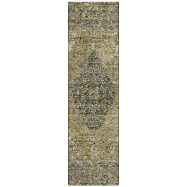 Addison Chantille ACN2021 Border Machine Made Traditional Khaki Rug