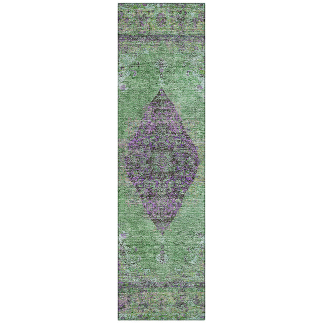 Addison Chantille ACN2021 Border Machine Made Traditional Lime Rug